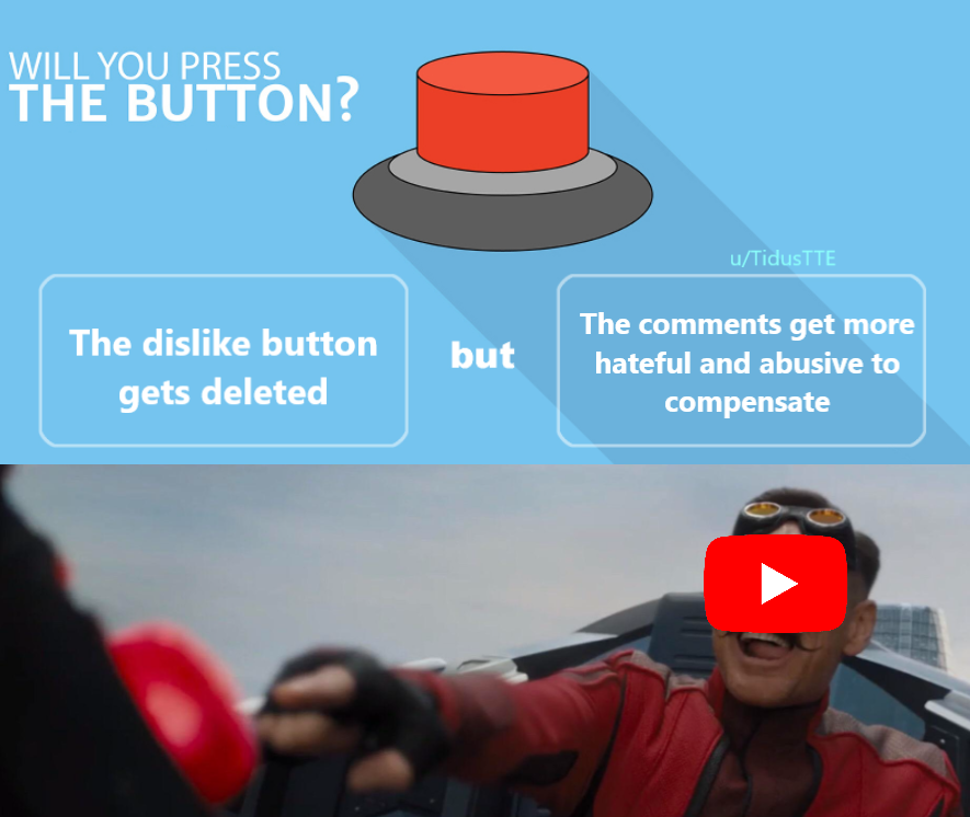 mcdonalds employee memes - Will You Press The Button? uTidusTTE The dis button gets deleted but The get more hateful and abusive to compensate