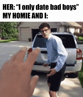 nerd gif - Her "I only date bad boys" My Homie And I