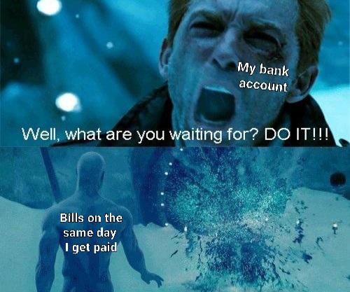 dank memes - watchmen rorschach death - My bank account Well, what are you waiting for? Do It!!! Bills on the same day I get paid