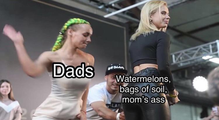warlock memes - Dads 2 Watermelons, bags of soil , mom's ass