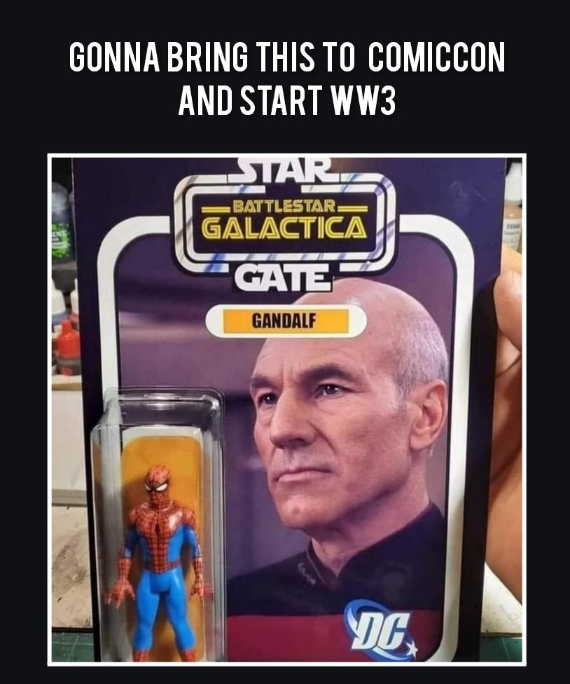 picard star wars gandalf - Gonna Bring This To Comiccon And Start WW3 Star. Battlestar Galactica 'Gate Gandalf Dg.