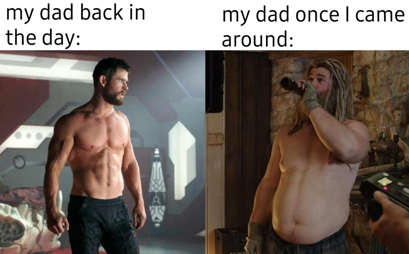 chris hemsworth thor - my dad back in the day my dad once I came around