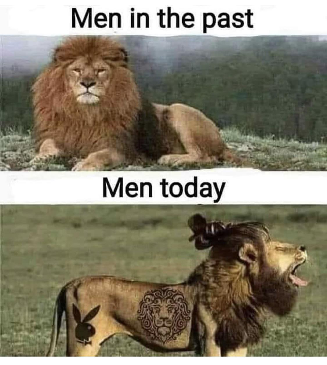 cringe - cringetopia - men in the past men today - Men in the past Men today