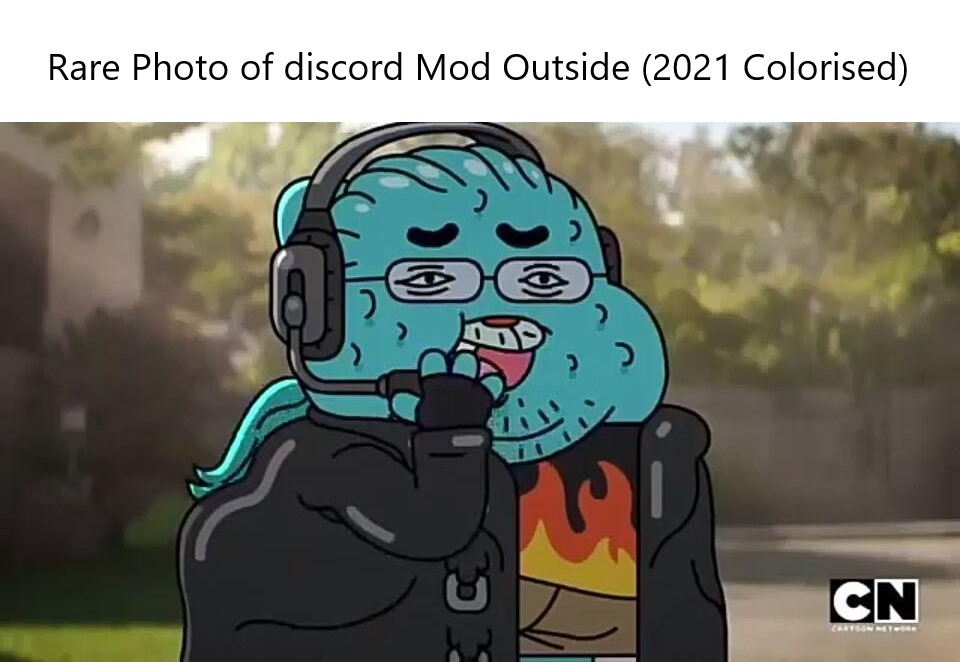 hilarious memes - Rare Photo of discord Mod Outside 2021 Colorised U Cn casa