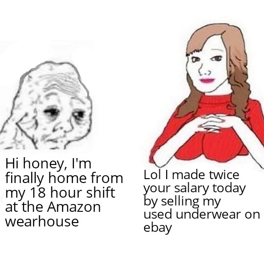 funny memes - modern urban planner ancient urban planner - Hi honey, I'm finally home from my 18 hour shift at the Amazon wearhouse Lol I made twice your salary today by selling my used underwear on ebay