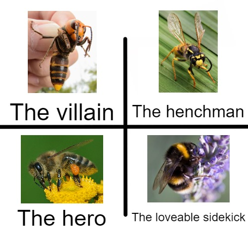 dank memes - funny memes - honey bee - The villain The henchman The hero The loveable sidekick