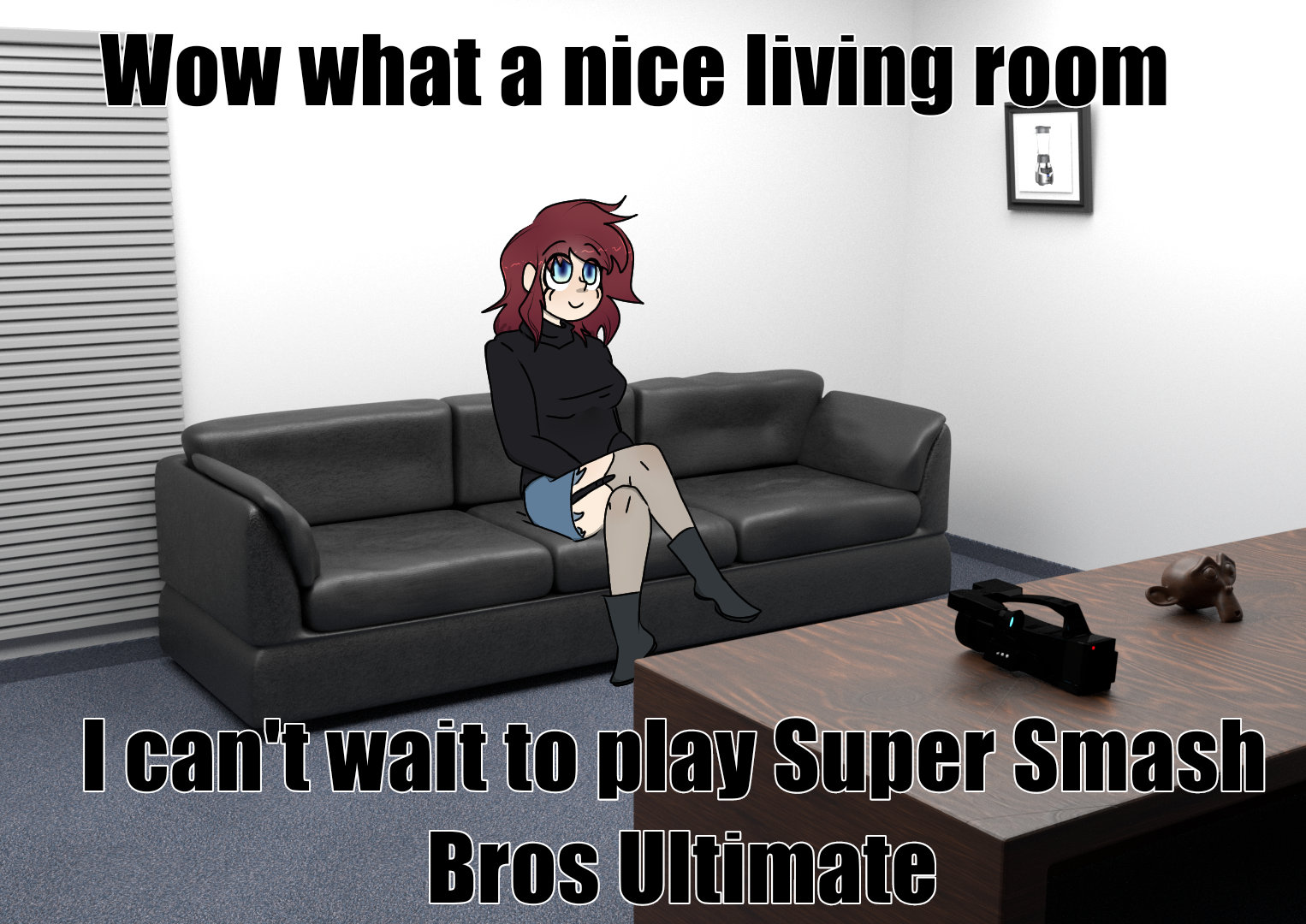 dank memes - computer technology review - Wow what a nice living room I can't wait to play Super Smash Bros Ultimate