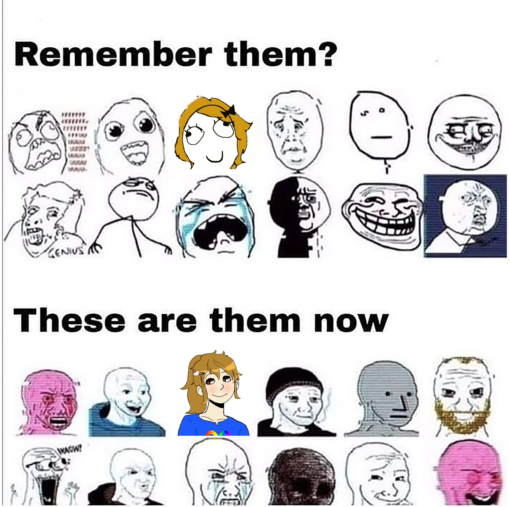 funny memes - old drawing memes - Remember them? 102 Genius These are them now Waw! 31?