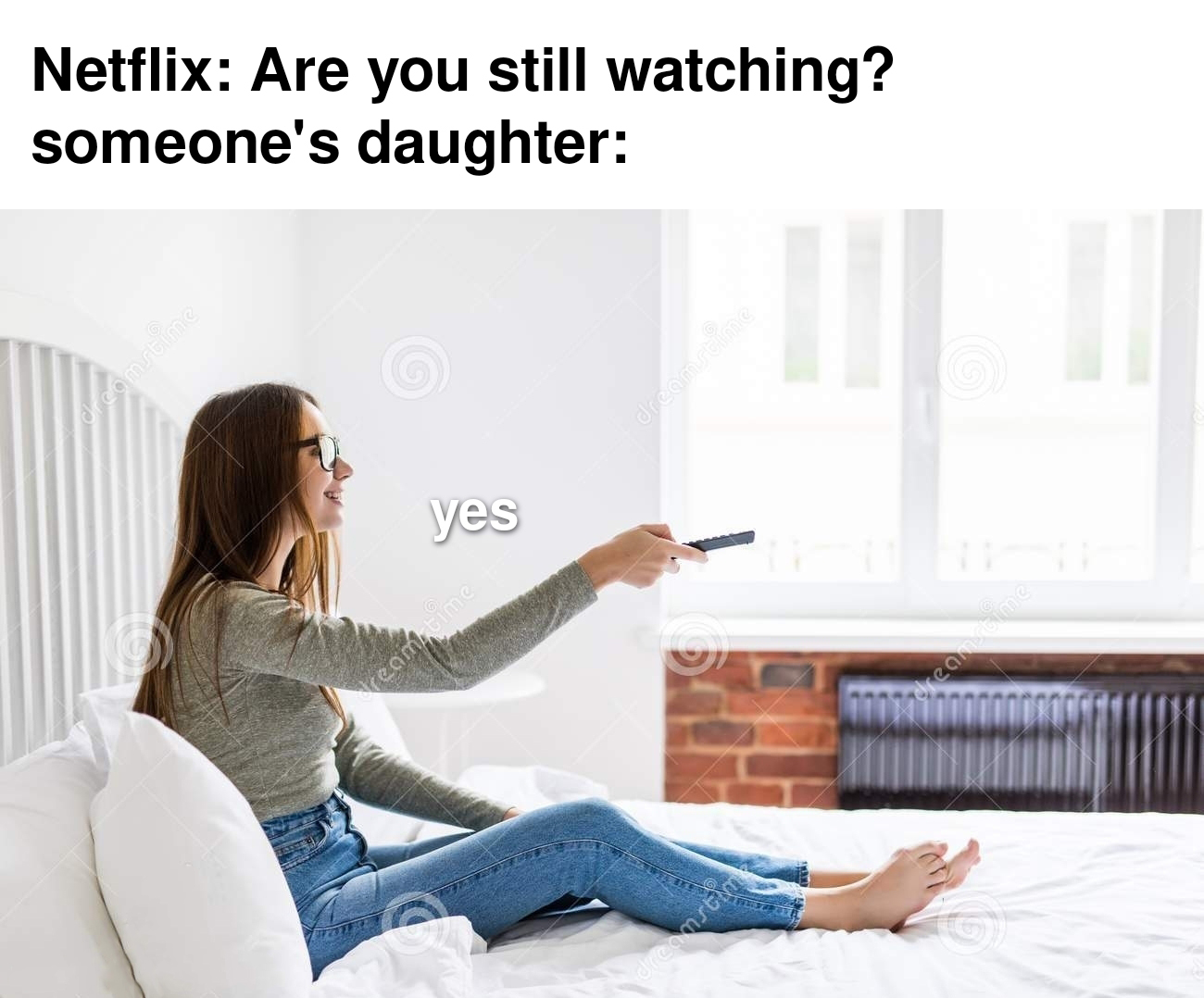 Stock photography - Netflix Are you still watching? someone's daughter yes e ream reto