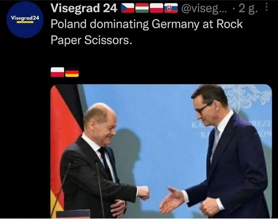 Visegrad24 Visegrad 24 ... 2g. Poland dominating Germany at Rock Paper Scissors. Kal Re Ov Av