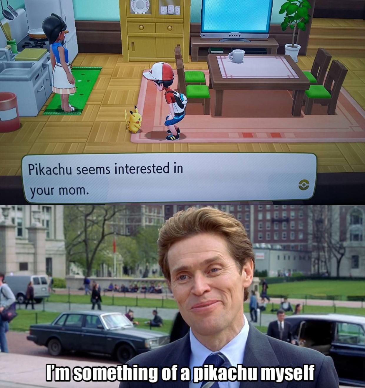 c# programming meme - Pikachu seems interested in your mom. I'm something of a pikachu myself
