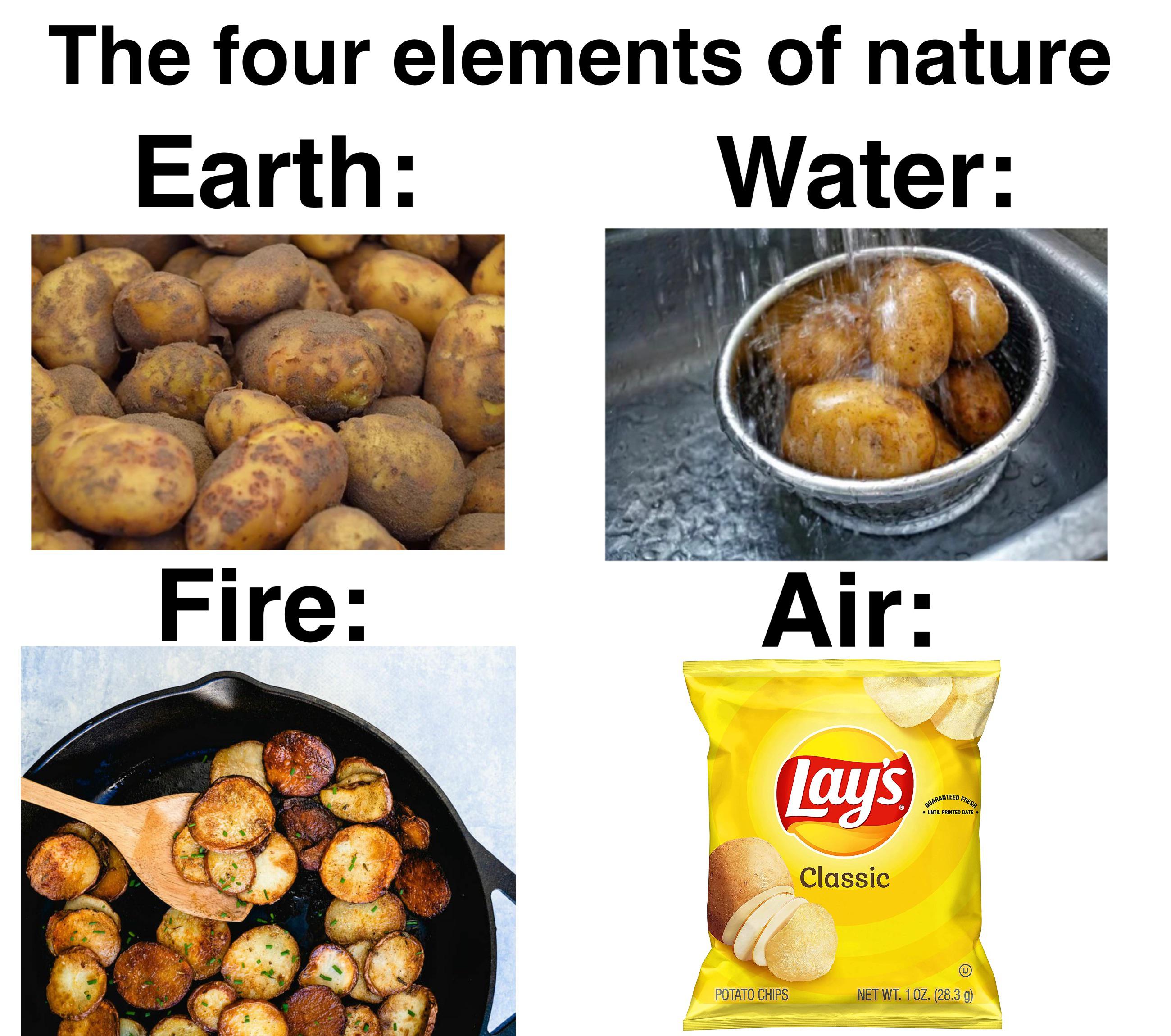 potato - The four elements of nature Earth Water Fire Air Lays Classic Paisato Chs Netw.123