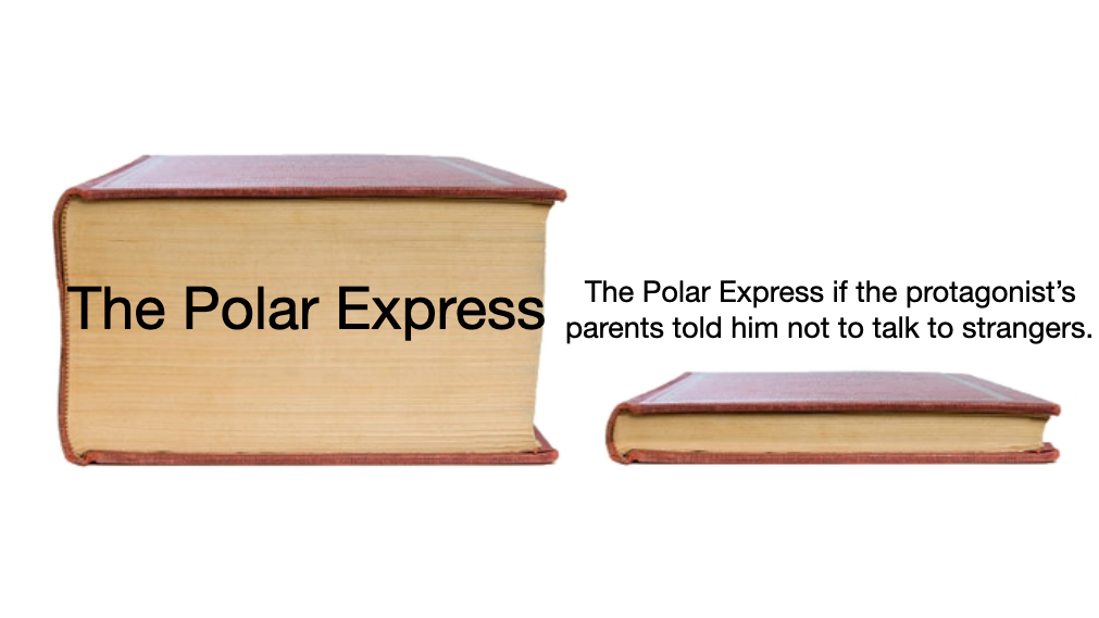 box - The Polar Express The Polar Express if the protagonist's parents told him not to talk to strangers.