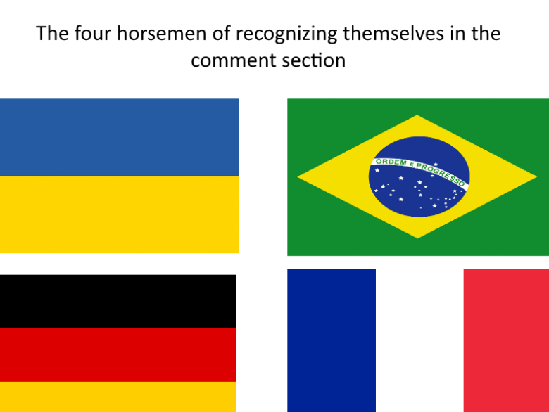 funny memes - dank memes - angle - The four horsemen of recognizing themselves in the comment section Ordeme Progresso