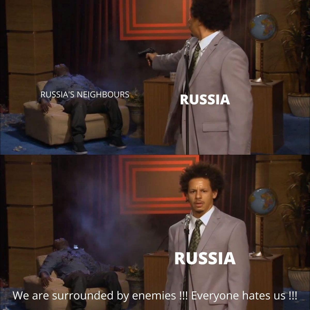 dank memes - mirai nikki memes - Russia'S Neighbours Russia Russia We are surrounded by enemies !!! Everyone hates us !!!