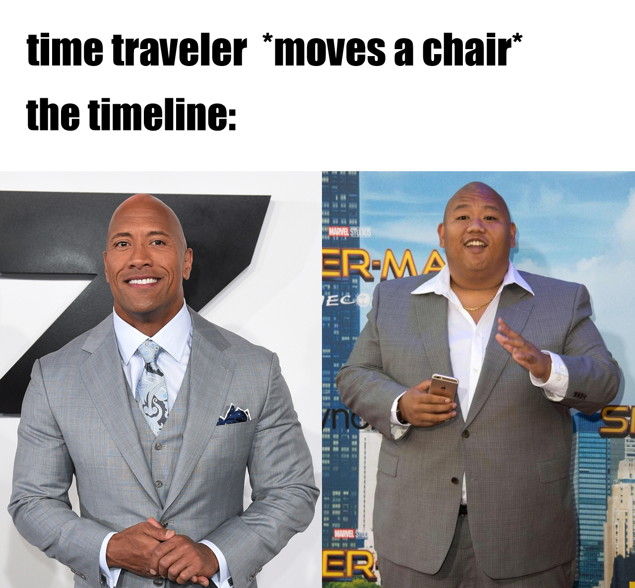 dank memes - blue brooch for men - time traveler moves a chair the timeline ErMa Ec Si Er
