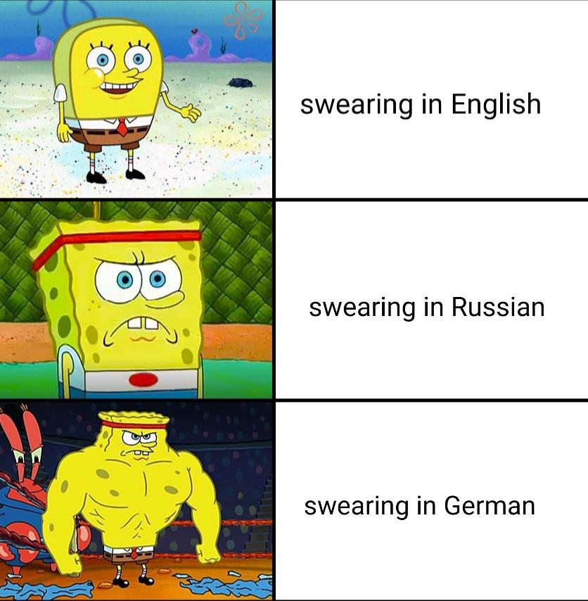 poop at school meme - swearing in English Be swearing in Russian swearing in German
