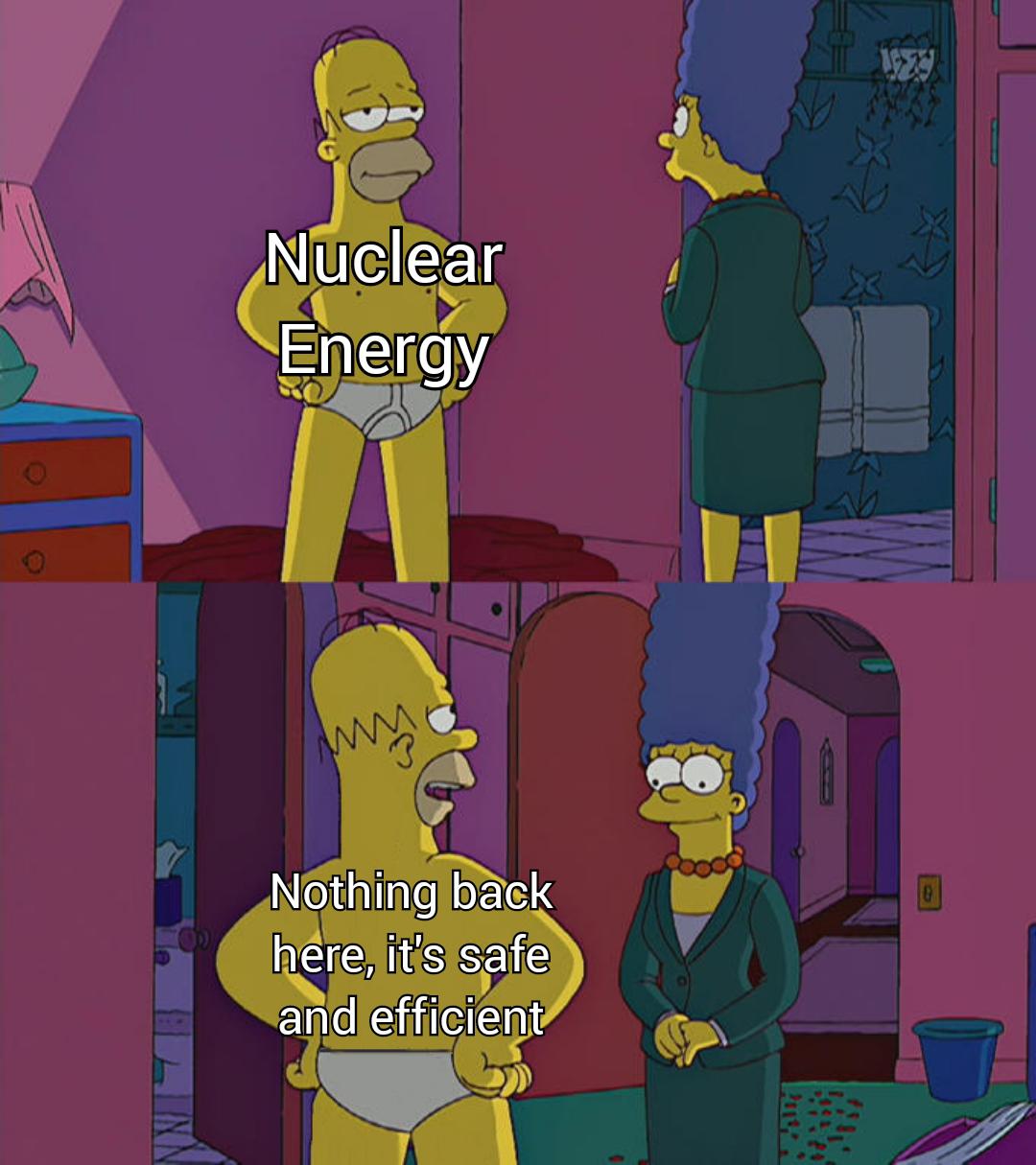 dank memes - funny memes - homer simpson back fat - Nuclear Energy any Nothing back here, it's safe and efficient