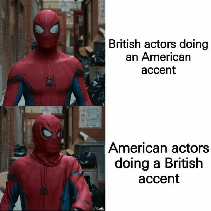 dank memes - funny memes - Dick Van Dyke - British actors doing an American accent American actors doing a British accent