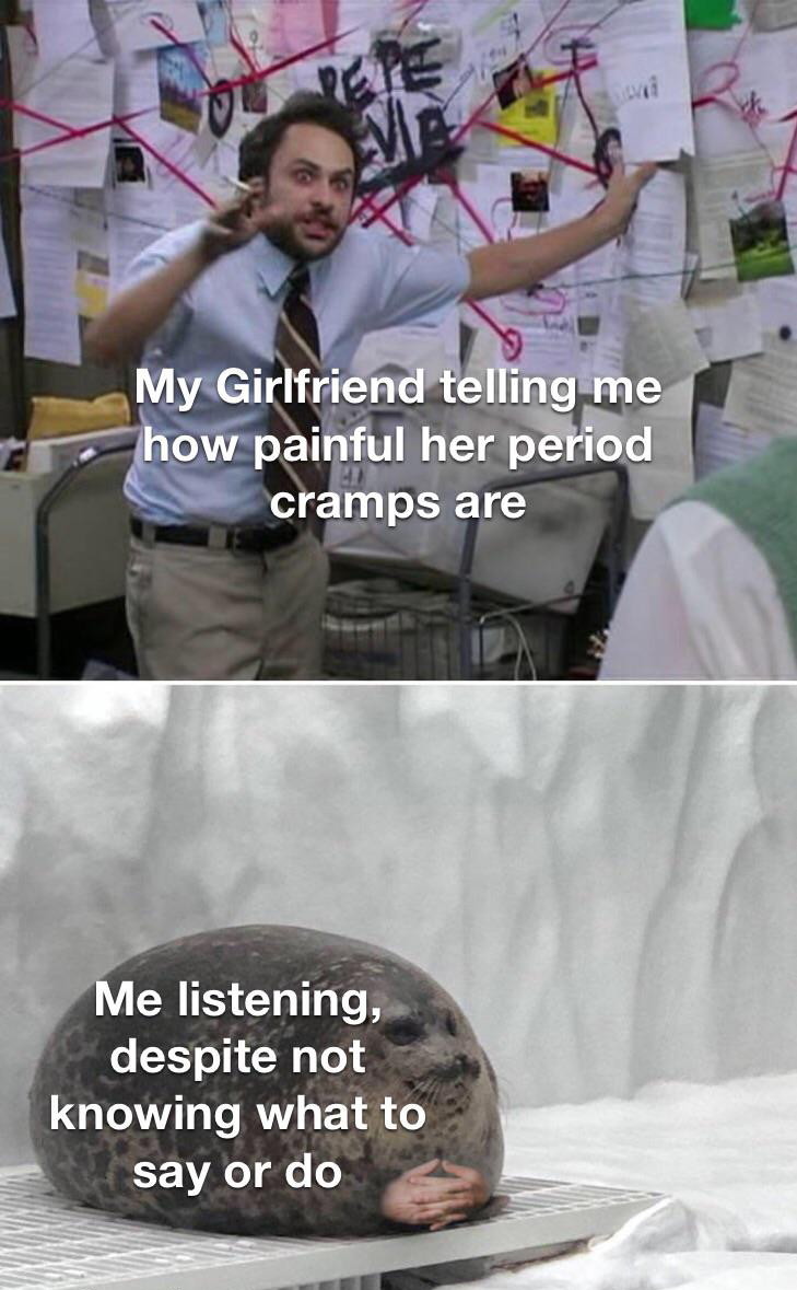 bri ish innit - My Girlfriend telling me how painful her period cramps are Me listening, despite not knowing what to say or do