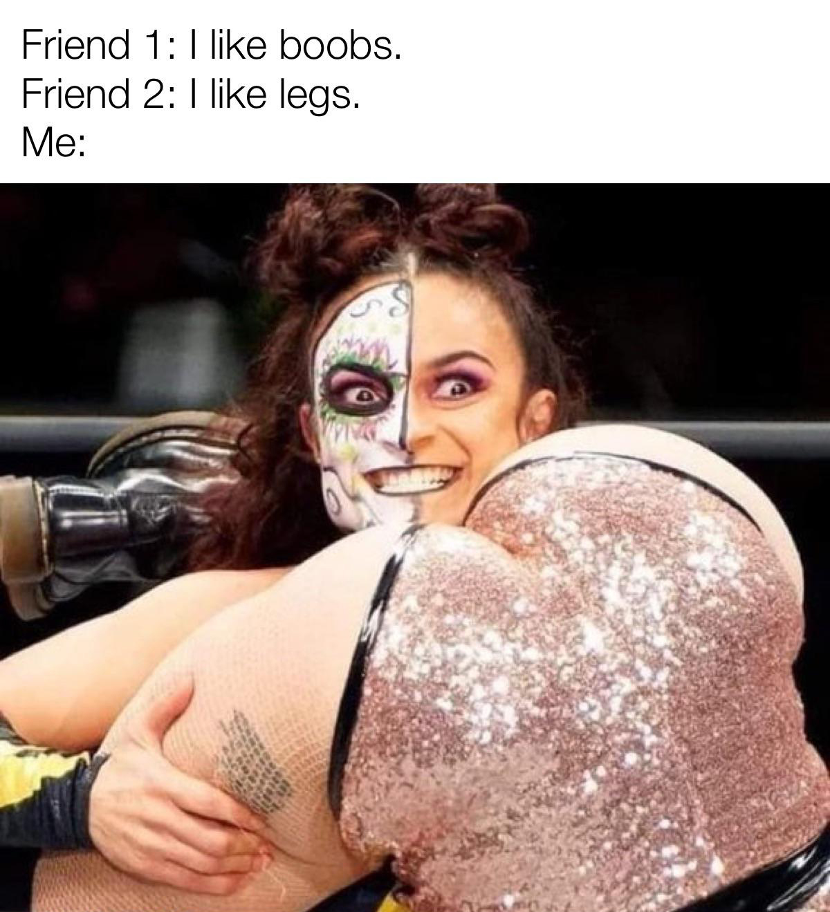 hand - Friend 1 I boobs. Friend 2 I legs. Me