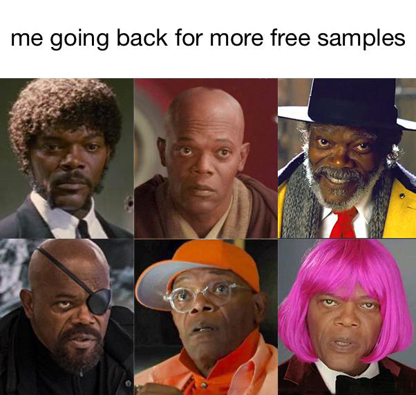 mace windu - me going back for more free samples