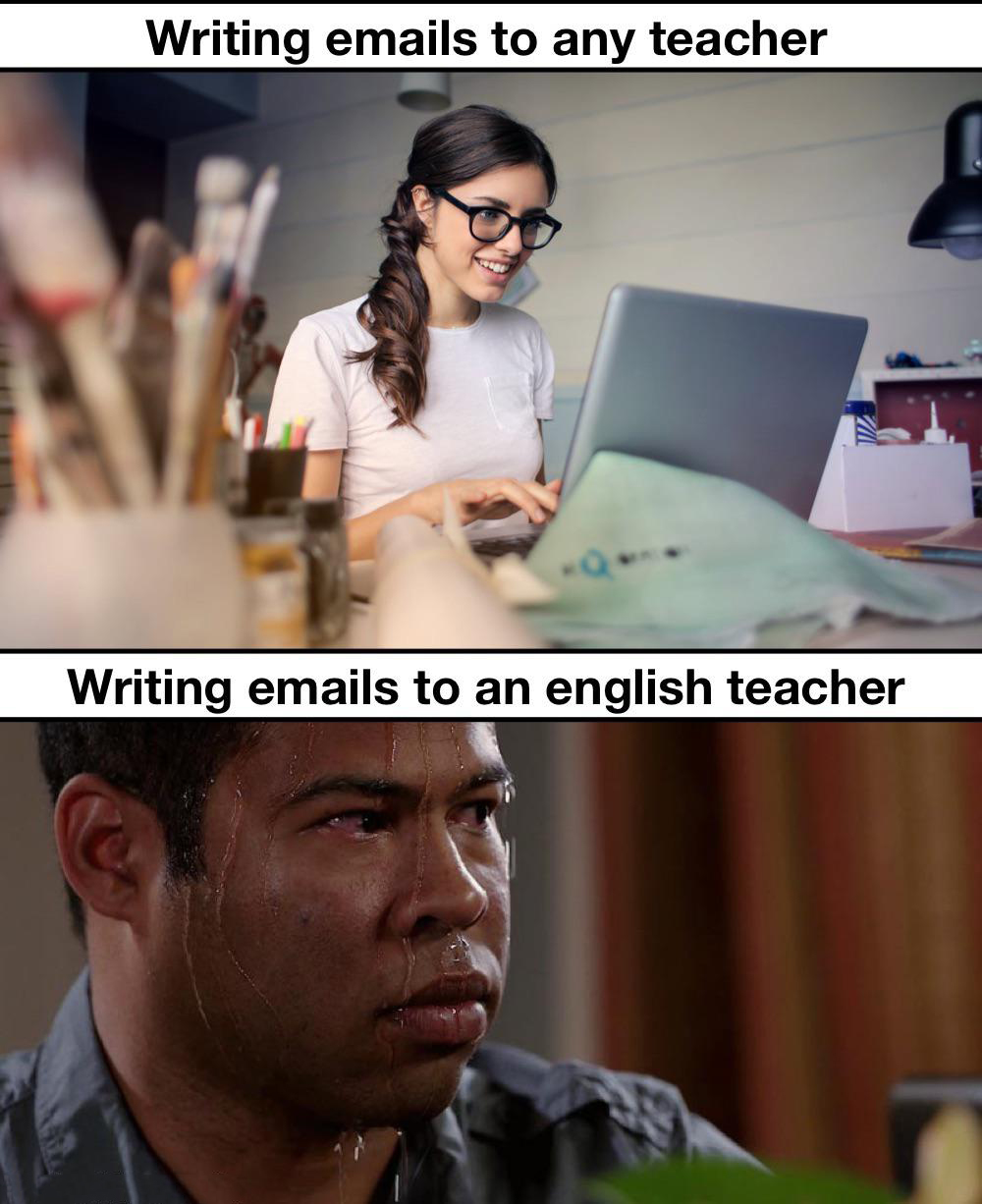 Writing emails to any teacher Writing emails to an english teacher
