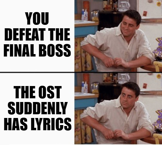 outer banks memes funny - You Defeat The Final Boss The Ost Suddenly Has Lyrics