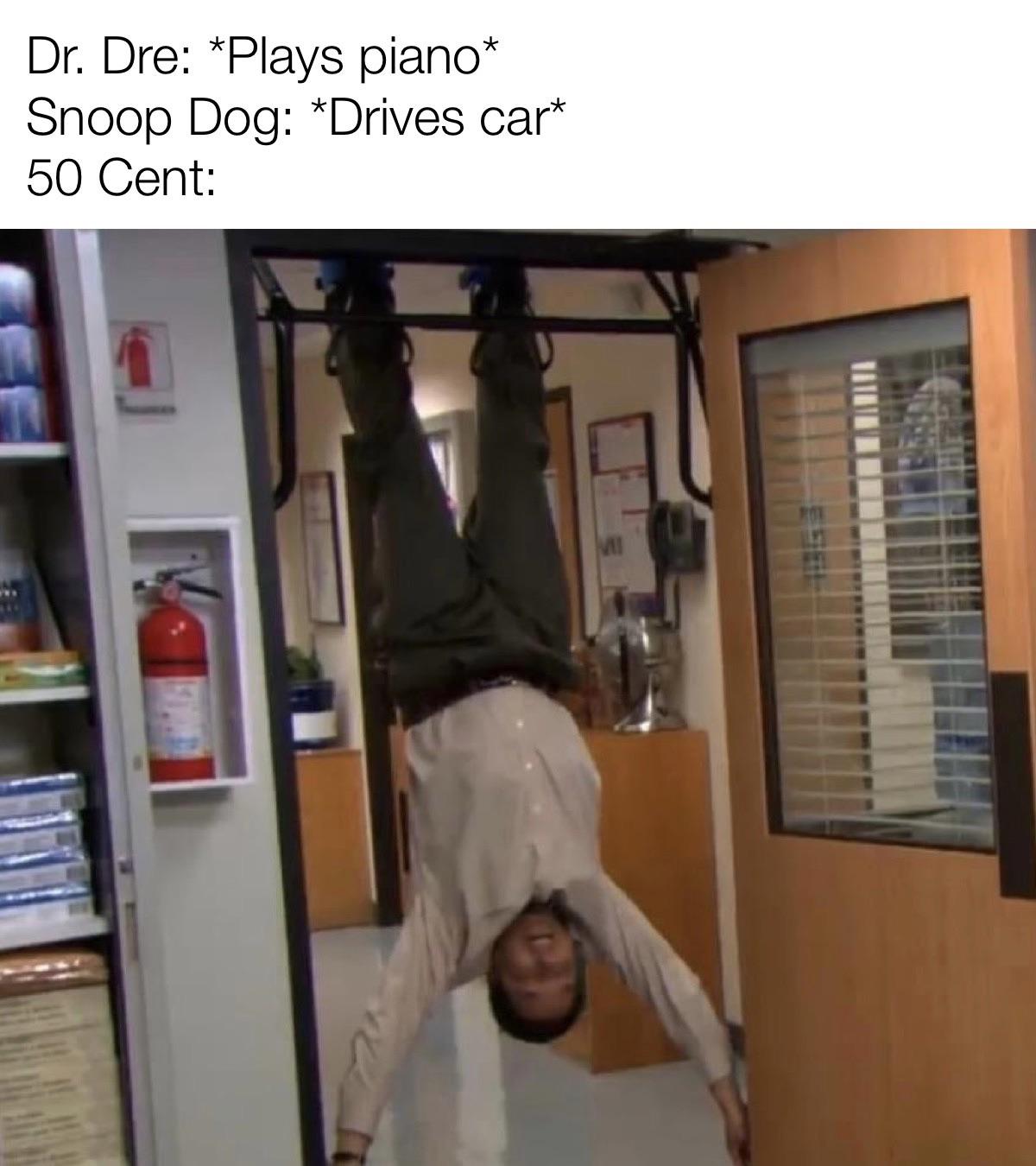 dank memes - funny memes - arm - Dr. Dre Plays piano Snoop Dog Drives car 50 Cent