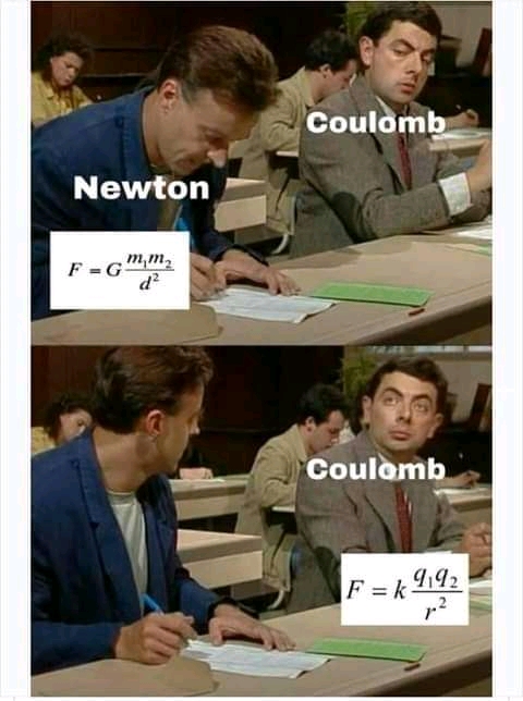 dank memes - newton and coulomb meme - Coulomb Newton FG mm2 d? Coulomb Fk9192