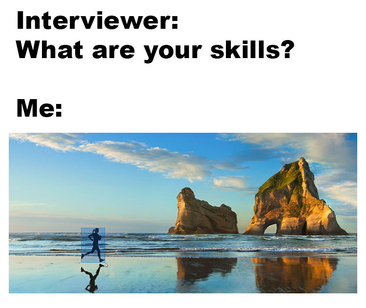 dank memes - kahurangi national park - Interviewer What are your skills? Me