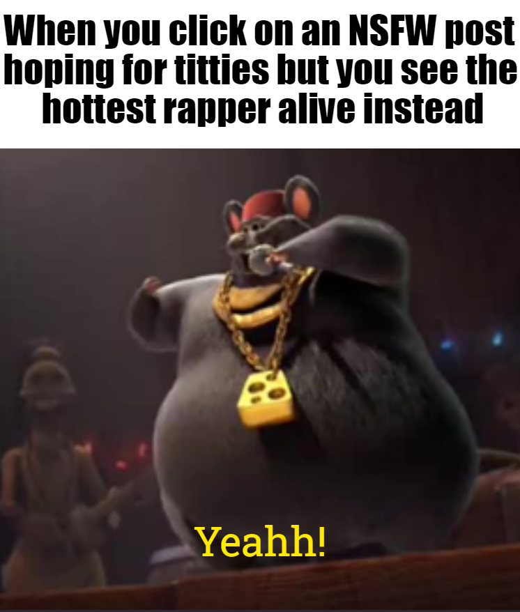 dank memes - funny memes - barnyard mr boombastic - When you click on an Nsfw post hoping for titties but you see the hottest rapper alive instead Yeahh!