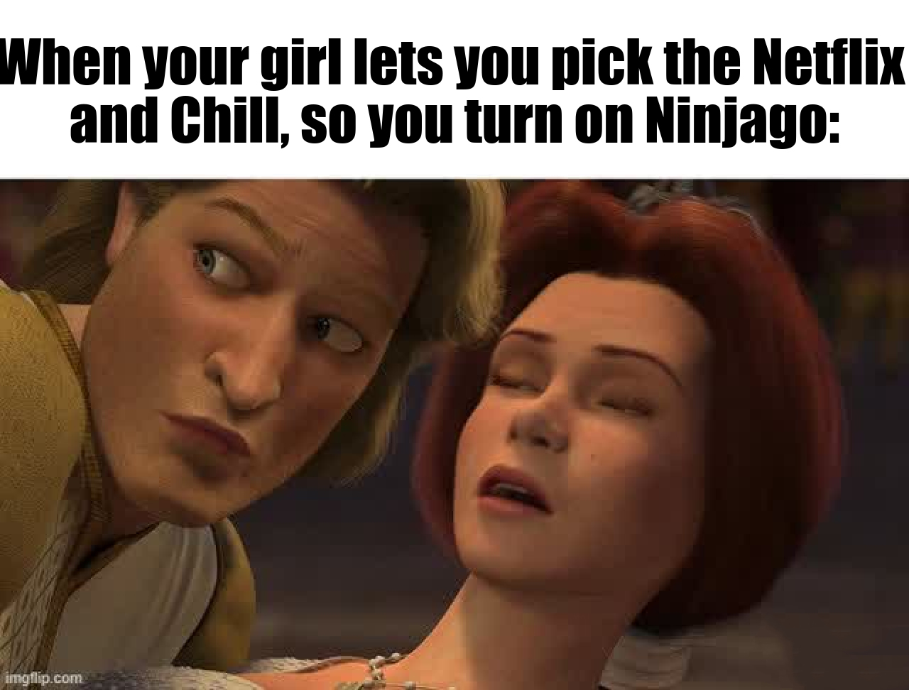 funny memes - dank memes - she wants netflix and chill but - When your girl lets you pick the Netflix and Chill, so you turn on Ninjago imgflip.com