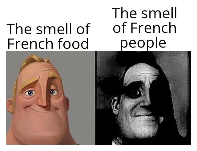 funny memes - dank memes - c# memes - The smell of French food The smell of French people