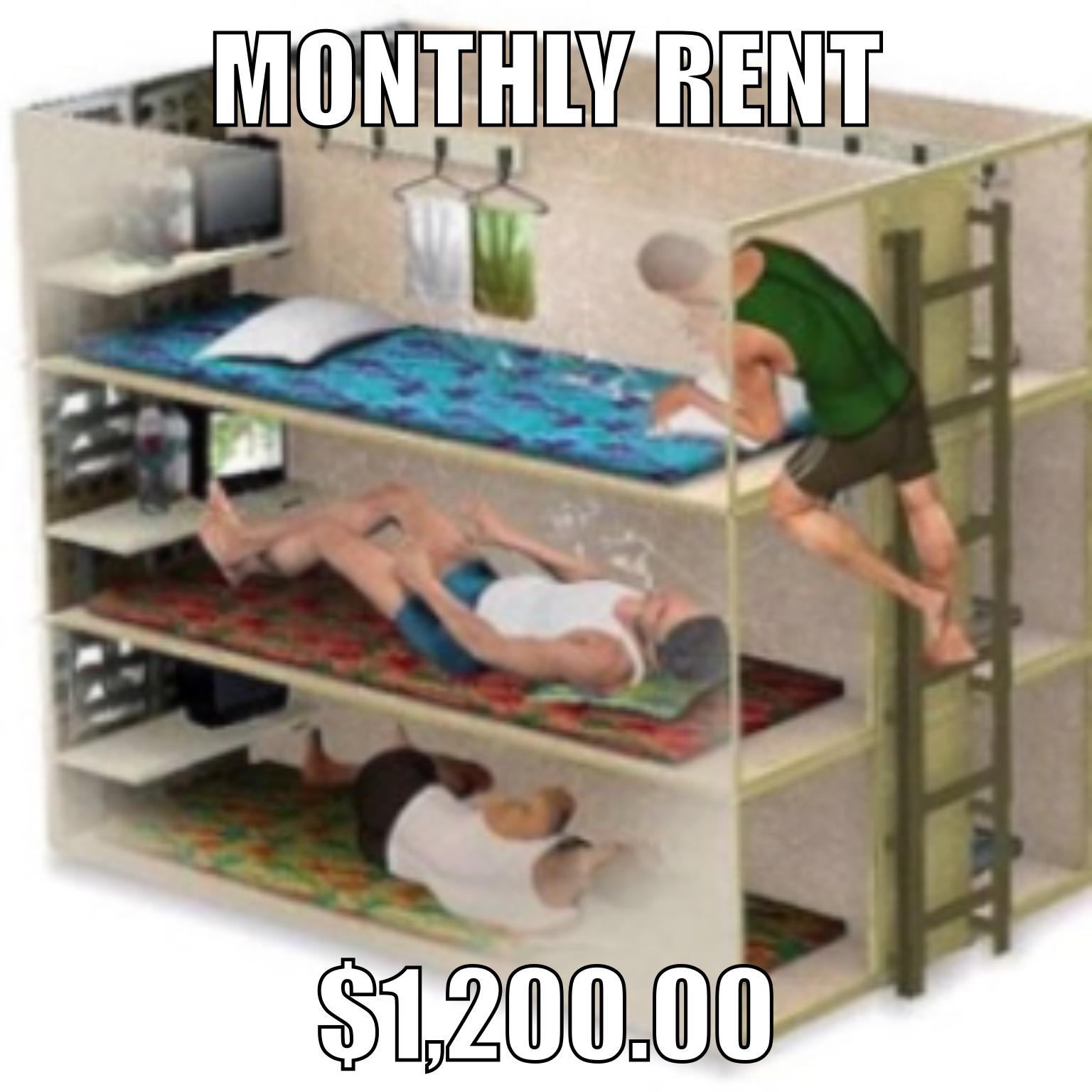 funny memes - dank memes - Monthly Rent $1,200.00