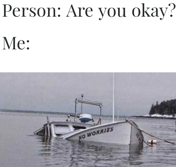funny memes - dank memes - boat funny - Person Are you okay? Me No Worries
