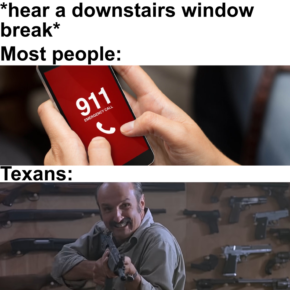 communication - hear a downstairs window break Most people Texans 911 Emergency Call
