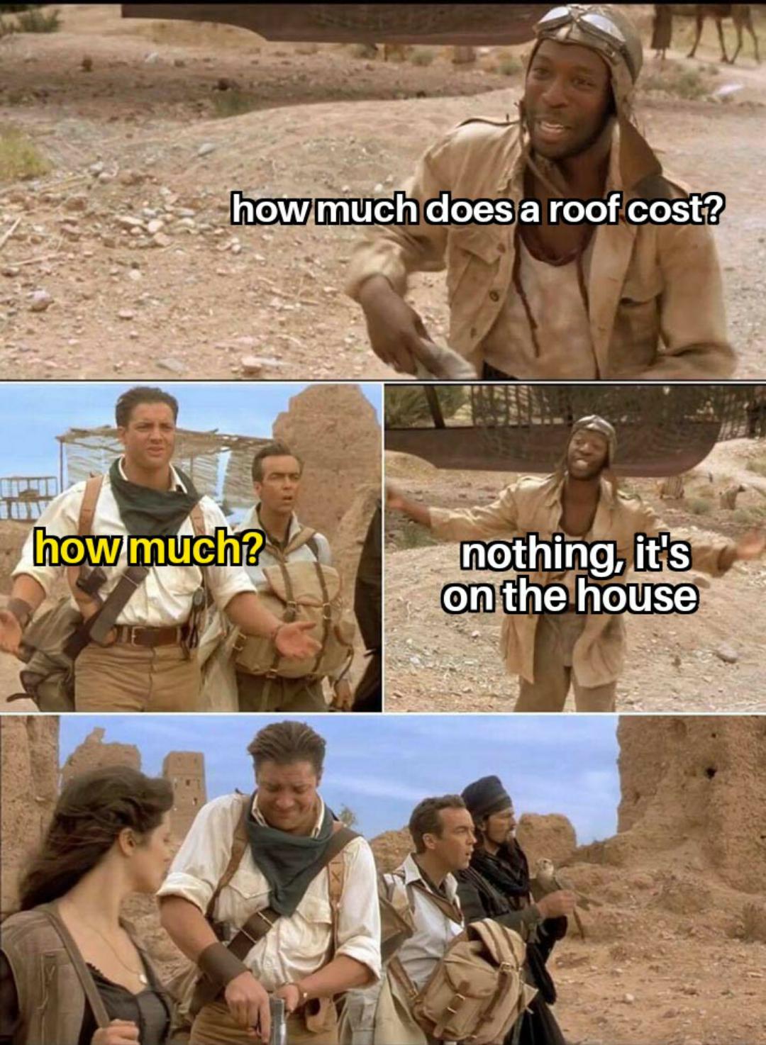 dank memes - fast 10 your seatbelts meme - how much does a roof cost? nothing, it's on the house how much?