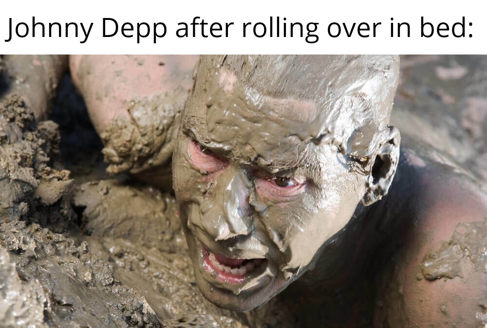 funny memes - dank memes - head - Johnny Depp after rolling over in bed