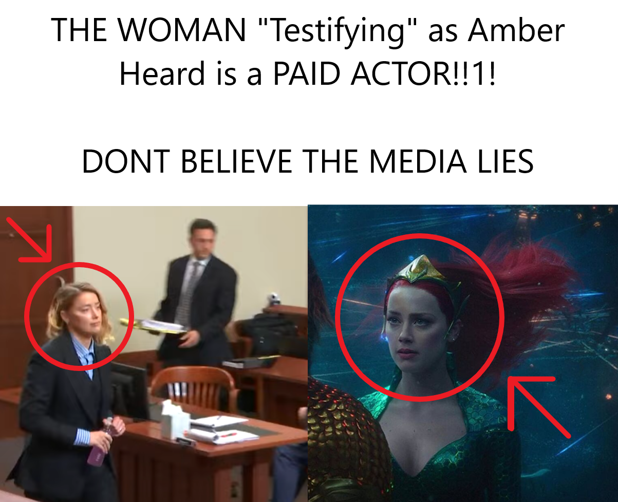 funny memes - dank memes - presentation - The Woman "Testifying" as Amber Heard is a Paid Actor!!1! Dont Believe The Media Lies