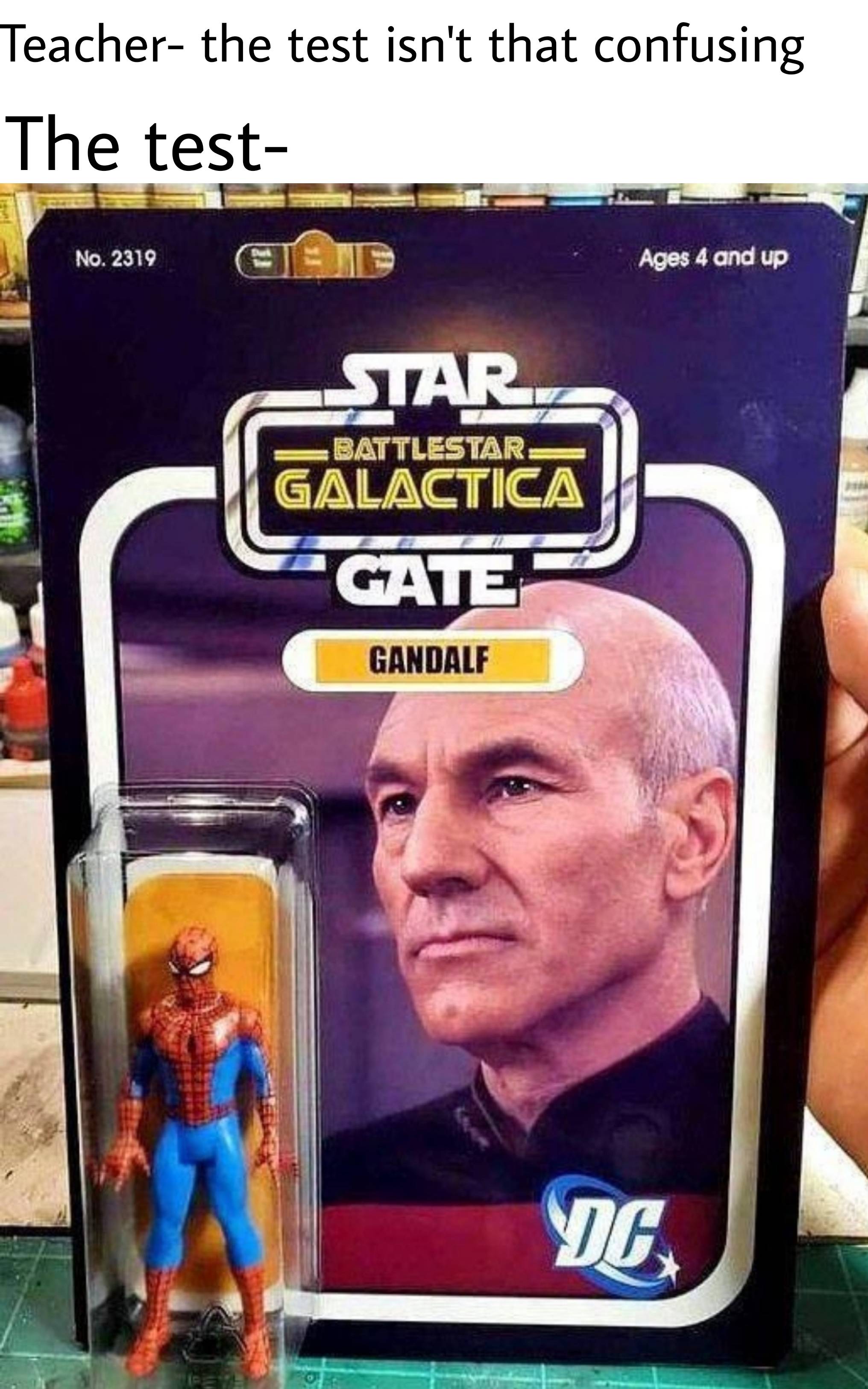 funny memes - dank memes - star wars - Teacher the test isn't that confusing The test No 2310 Ages 4 and up Star. Battlestar Galactica Gate Gandale Dg