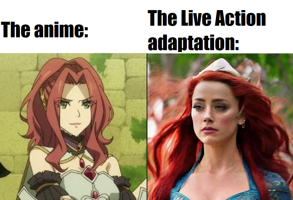 funny memes - dank memes - johnny depp shield hero - The anime The Live Action adaptation
