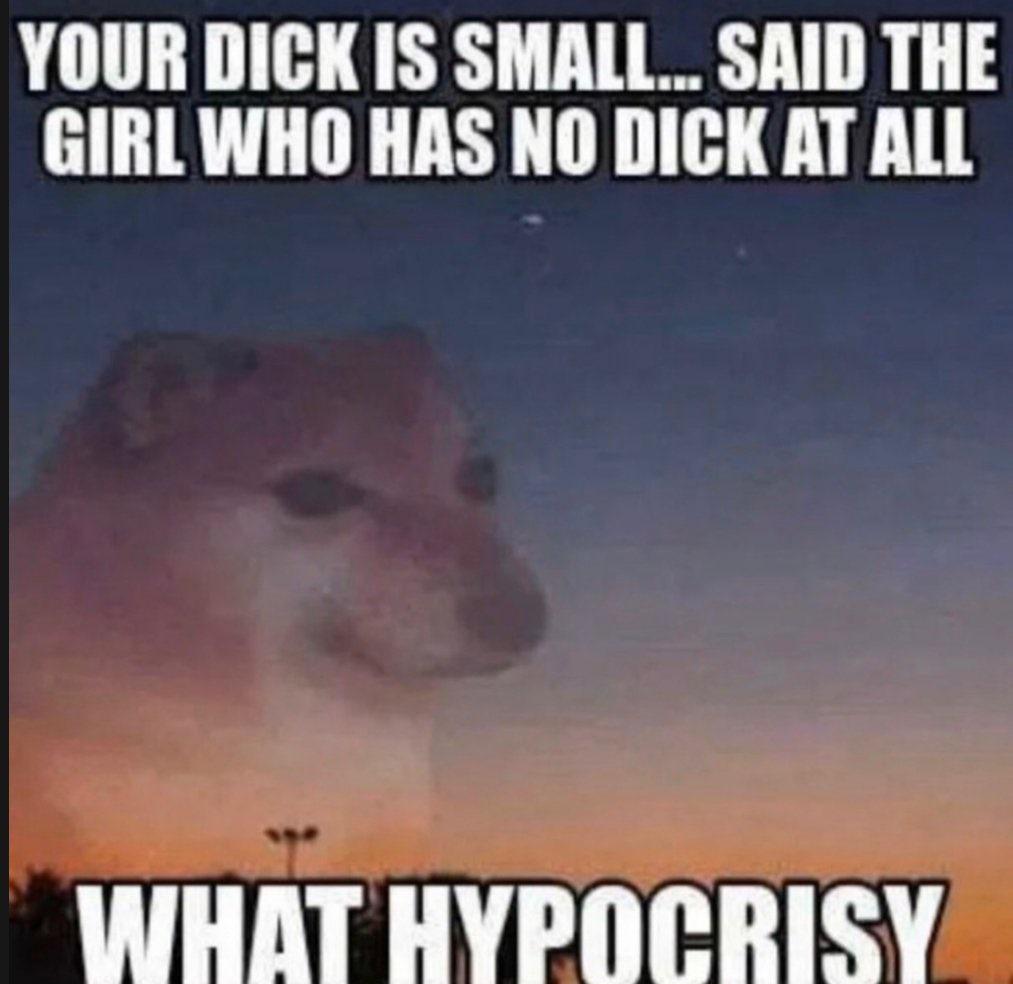 monday morning randomness - your dick is small said the girl - Your Dick Is Small... Said The Girl Who Has No Dick At All What Hypocrisy