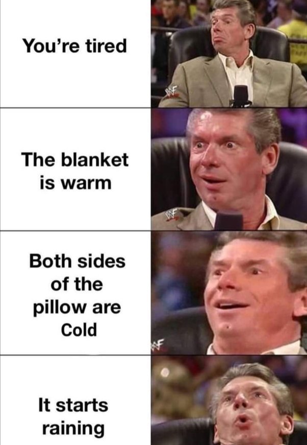 dank memes - half life 3 meme - You're tired The blanket is warm Both sides of the pillow are Cold It starts raining W
