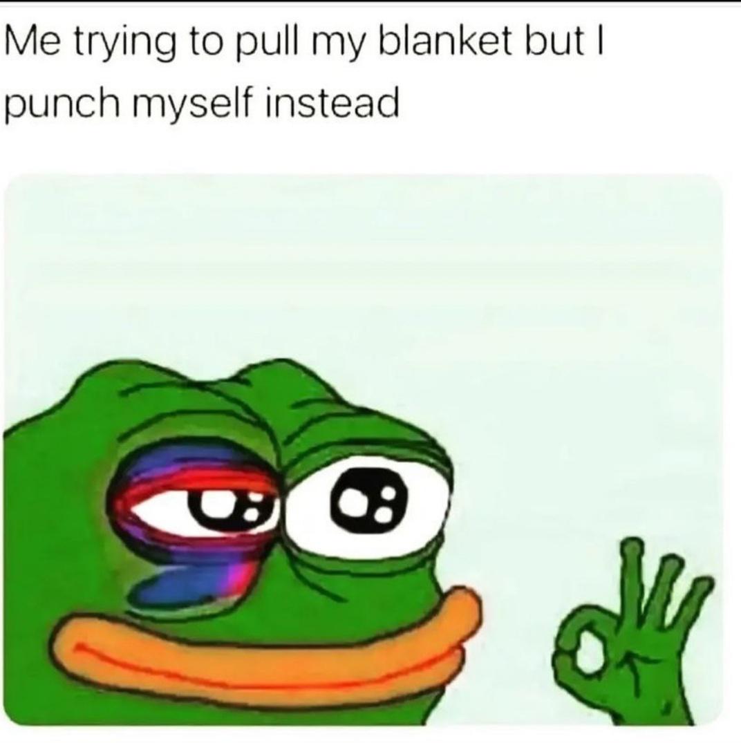 dank memes - me trying to pull my blanket but - Me trying to pull my blanket but I punch myself instead Shk