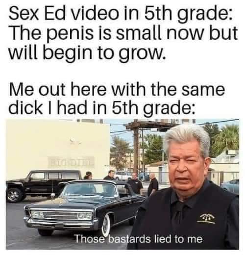 dank memes - fake out meme - Sex Ed video in 5th grade The penis is small now but will begin to grow. Me out here with the same dick I had in 5th grade Big Ditt. Those bastards lied to me