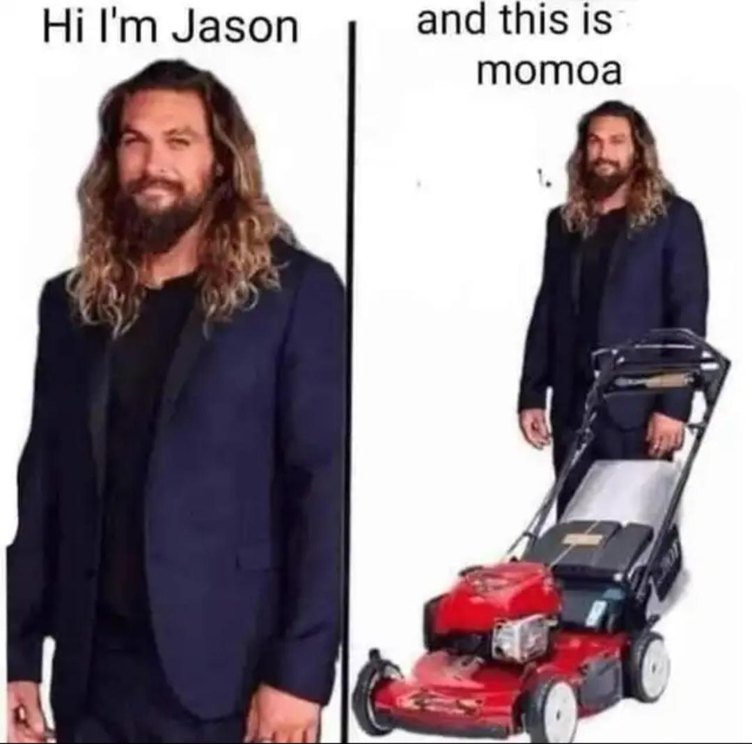 dank memes - funny memes - jason momoa meme mower - Hi I'm Jason and this is momoa