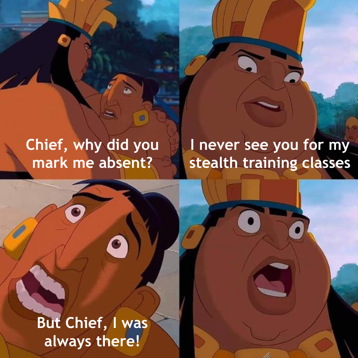 funny memes - dank memes - kirby's the police meme - Chief, why did you mark me absent? But Chief, I was always there! I never see you for my stealth training classes