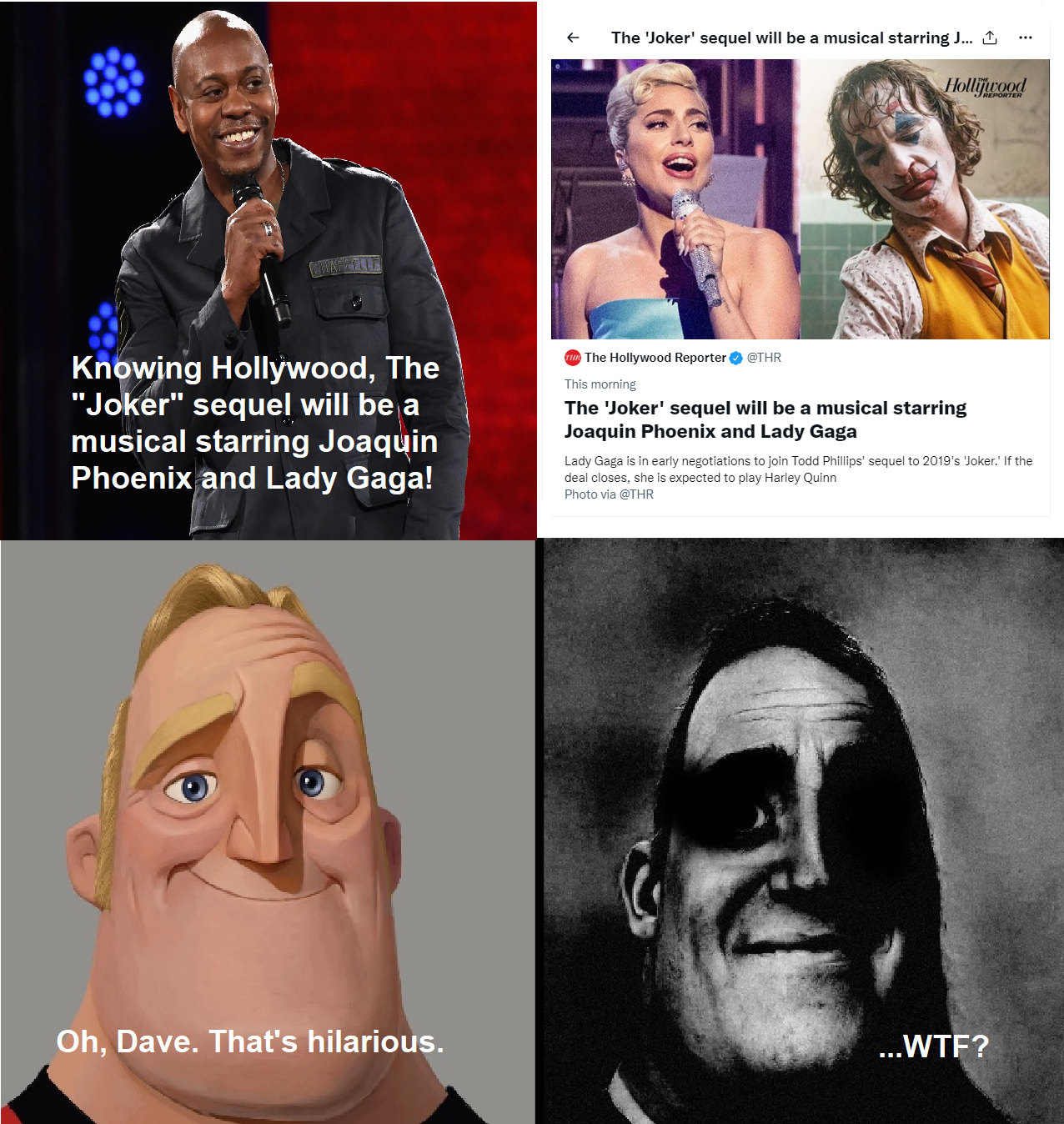 dank memes - clash royale inferno dragon meme - Knowing Hollywood, The "Joker" sequel will be a musical starring Joaquin Phoenix and Lady Gaga! Oh, Dave. That's hilarious. The Joker' sequel will be a musical starring J....... Hollipoond The Hollywood Repo
