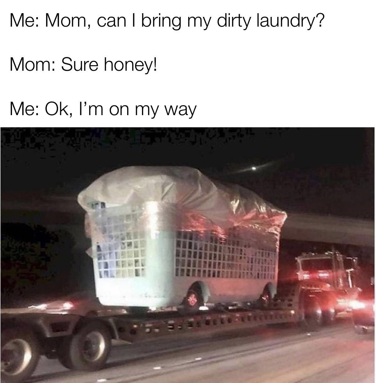 dank memes - you ve ignored your laundry for weeks - Me Mom, can I bring my dirty laundry? Mom Sure honey! Me Ok, I'm on my way
